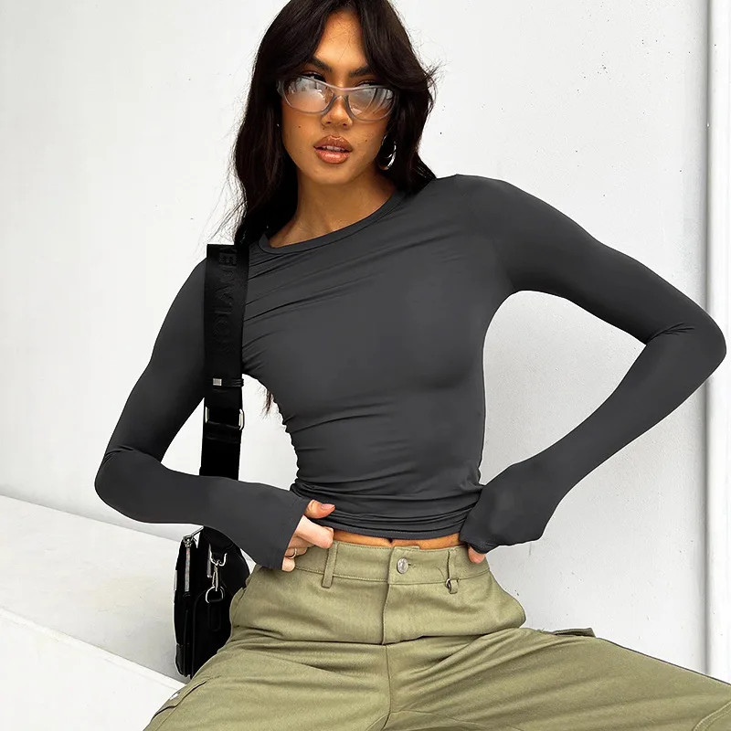 Long Sleeve Woman T-Shirts Spring Autumn Tees Crop Top Mujer Roupas Feminina Cheap Women's Clothing And Free Shipping Offers
Long Sleeve Woman T-Shirts Spring Autumn Tees Crop Top Mujer Roupas Feminina Cheap Women's Clothing And Free Shipping Offers