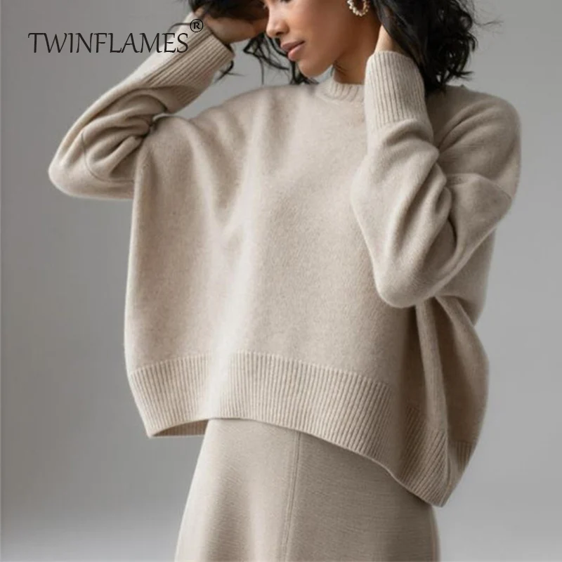 Korean Autumn Winter Sweater Women O-neck Knitted Jumper Long Sleeve Loose Tops Ladies Pullover 2022 Warm Female Sweaters
Korean Autumn Winter Sweater Women O-neck Knitted Jumper Long Sleeve Loose Tops Ladies Pullover 2022 Warm Female Sweaters