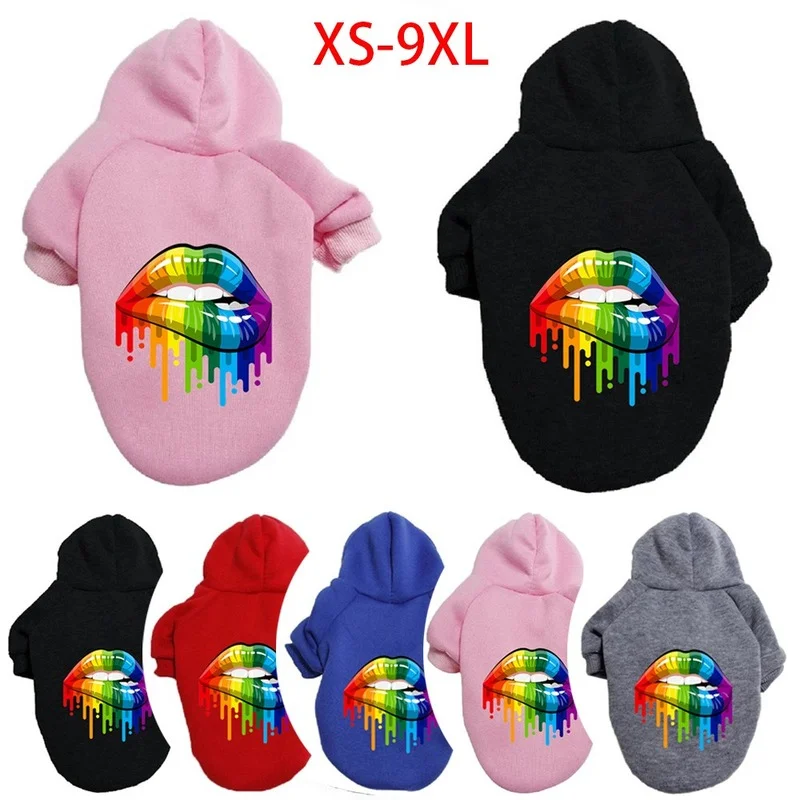 Dog Hoodie Fall Winter Sexy Lip Print PatternLuxury Dog Clothes Schnauzer Golden Retriever French Bulldog Two SleevesDog Costume
Dog Hoodie Fall Winter Sexy Lip Print PatternLuxury Dog Clothes Schnauzer Golden Retriever French Bulldog Two SleevesDog Costume