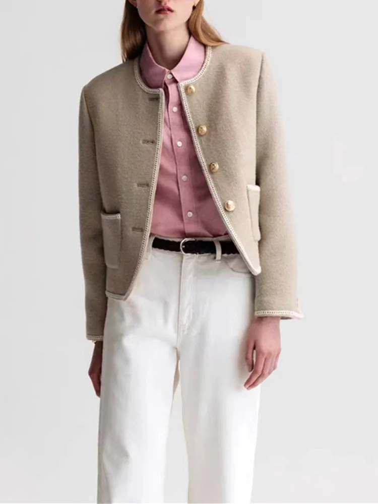 2023 Winter New Women O-Neck Single-Breasted With Pockets Elegant Solid Simple Fashion All-Match Coat
2023 Winter New Women O-Neck Single-Breasted With Pockets Elegant Solid Simple Fashion All-Match Coat