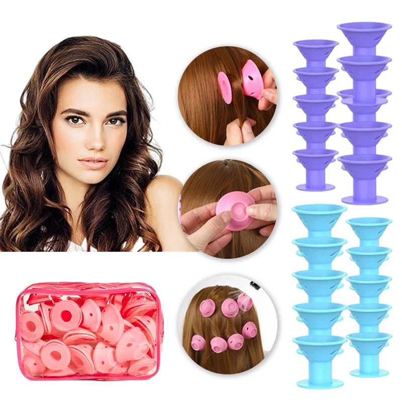 10/20pcs Soft Rubber Silicone Heatless Hair Curler Twist Hair Rollers Clips No Heat Hairstyle Roller Curling Rod DIY Girl Lady
10/20pcs Soft Rubber Silicone Heatless Hair Curler Twist Hair Rollers Clips No Heat Hairstyle Roller Curling Rod DIY Girl Lady