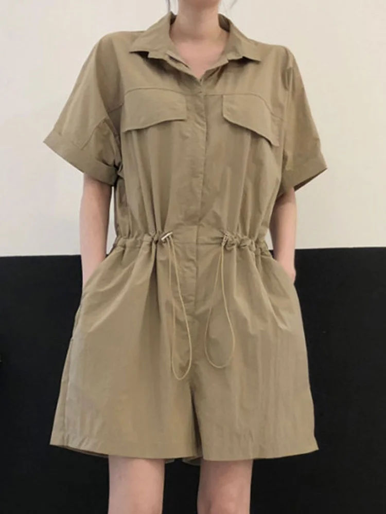 Safari Style Multi-pocket Design Drawstring Waist And Wide Legs Loose Women Playsuits 2022 Summer Short Sleeve Rompers G720
Safari Style Multi-pocket Design Drawstring Waist And Wide Legs Loose Women Playsuits 2022 Summer Short Sleeve Rompers G720