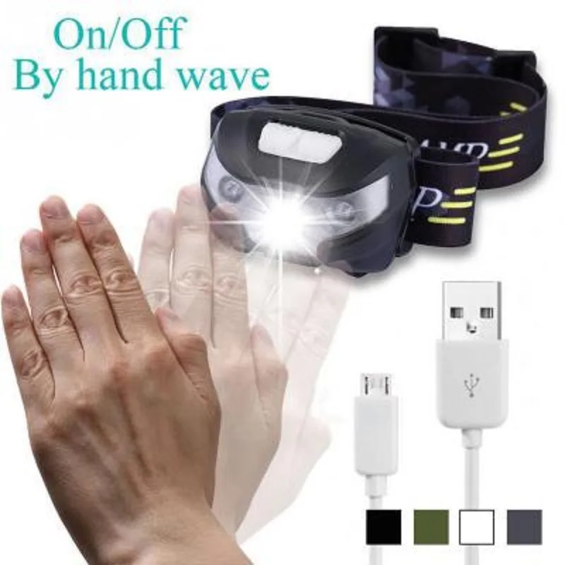 Powerful 6000Lms Rechargeable LED Headlight with Motion Sensor for Camping Headlamp Torch Lamp with USB
Powerful 6000Lms Rechargeable LED Headlight with Motion Sensor for Camping Headlamp Torch Lamp with USB
