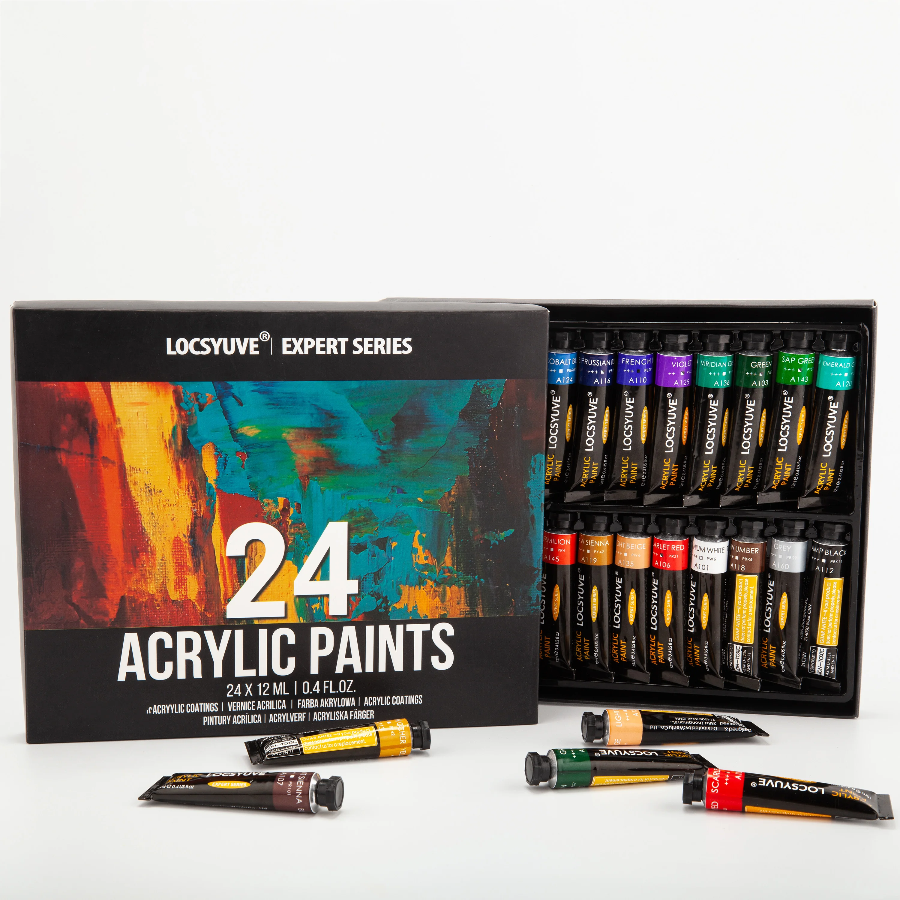 Набор акриловых красок locsykme, 24 цвета, 12 мл/0,4 унции, нетоксичные и насыщенные пигменты, наборы акриловых красок для начинающих
Набор акриловых красок locsykme, 24 цвета, 12 мл/0,4 унции, нетоксичные и насыщенные пигменты, наборы акриловых красок для начинающих