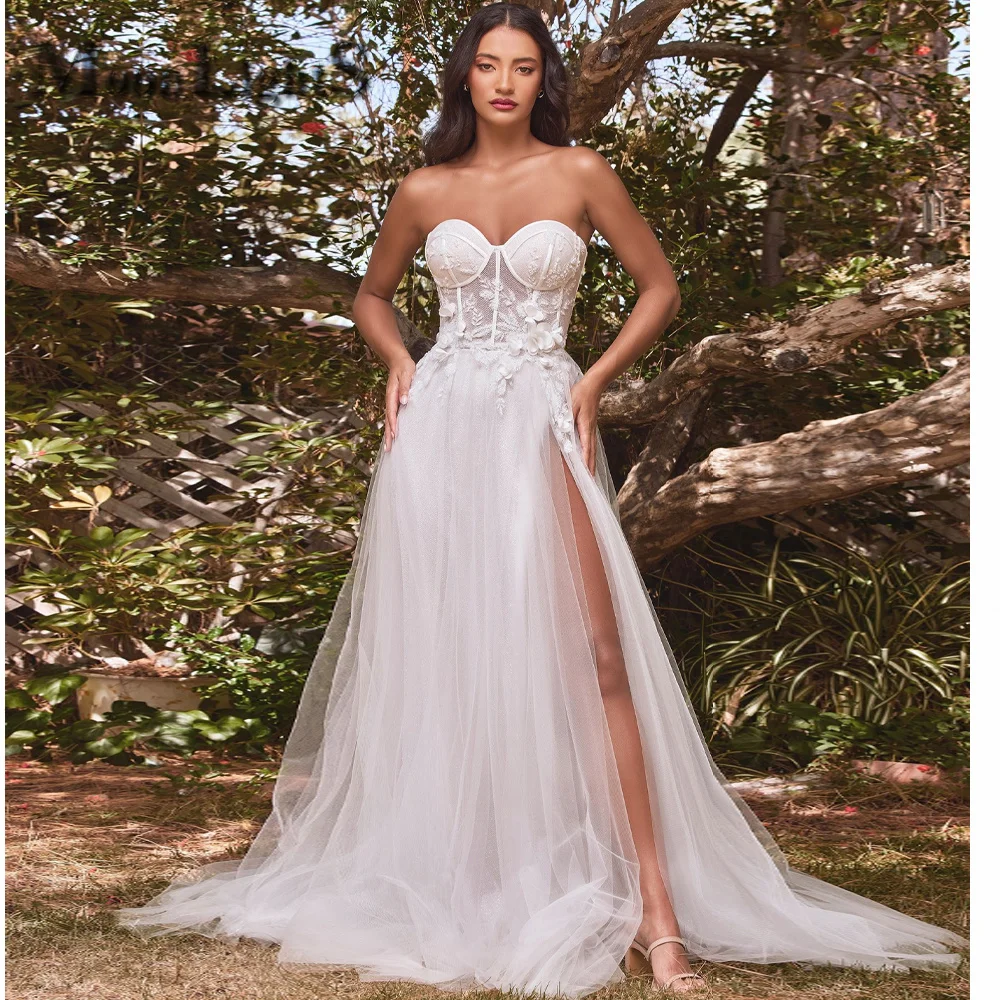 MoonlightShadow Pastrol Wedding Dress Detachable Sleeves Illusion High Slit New Ladies Party Vestido De Casamento Customised
MoonlightShadow Pastrol Wedding Dress Detachable Sleeves Illusion High Slit New Ladies Party Vestido De Casamento Customised