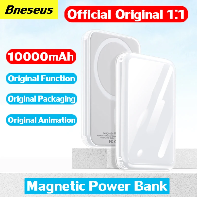 Original 1:1 Macsafe Powerbank 10000mAh External Auxiliary Battery Pack For iPhone 12 13 14 Pro Max Magnetic Wireless Power Bank
Original 1:1 Macsafe Powerbank 10000mAh External Auxiliary Battery Pack For iPhone 12 13 14 Pro Max Magnetic Wireless Power Bank