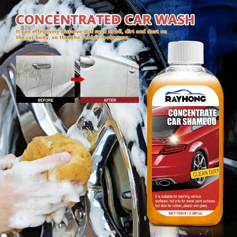 

Car Exterior Cleaning Shampoo Strong Decontamination Cleaning Detergent Super Foam Paint Detailing Washing Shampoo Accessory