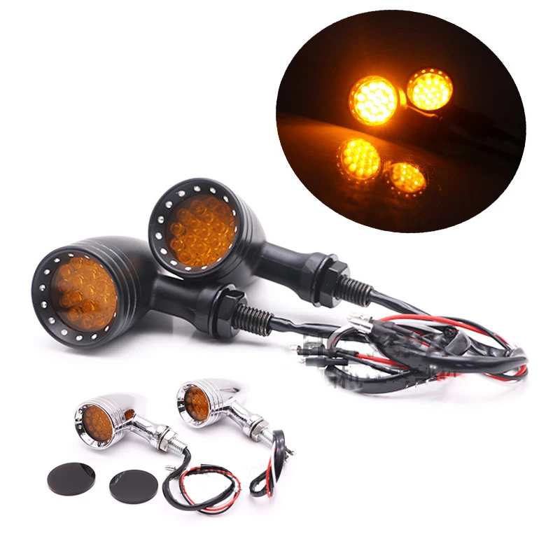 

Motorcycle Blinker Turn Signal Light For Suzuki Yamaha Honda Harley Indicator Lights General Refit Retro Bullet LED Turning Lamp