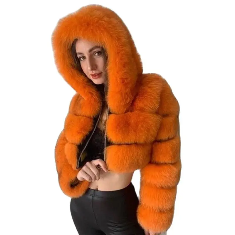 New Design Fashion Lady Cropped Natural Fox Fur Bomber Jacket Long Sleeves Luxury Fluffy Women Winter Short Real Fur Hood Coat
New Design Fashion Lady Cropped Natural Fox Fur Bomber Jacket Long Sleeves Luxury Fluffy Women Winter Short Real Fur Hood Coat