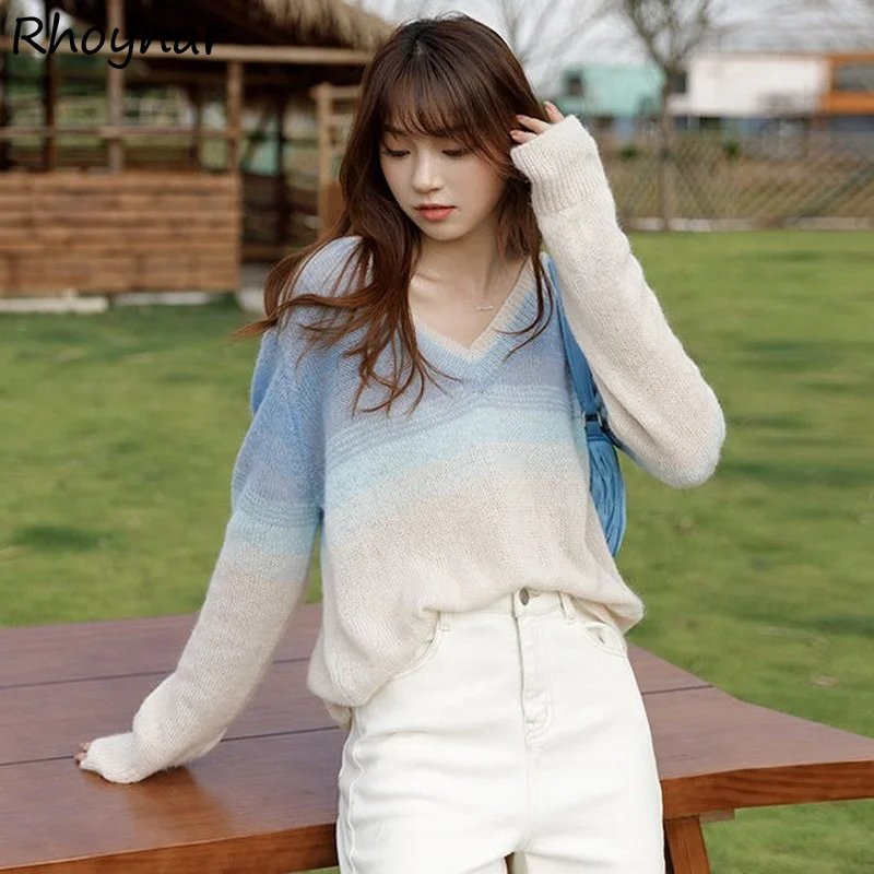 Pullovers Women Sweater V-neck Loose All-match Knitwear Design Fashion Chic New Arrival Autumn Basic Daily Cozy Trendy Popular
Pullovers Women Sweater V-neck Loose All-match Knitwear Design Fashion Chic New Arrival Autumn Basic Daily Cozy Trendy Popular