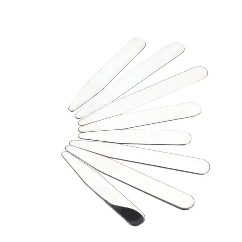 

8pcs Metal Collar Stays in a Clear Plastic Box with 4 Sizes (55.9mm+63.5mm+69.9mm+76.2mm/2.2 - 3 Inches for each one)