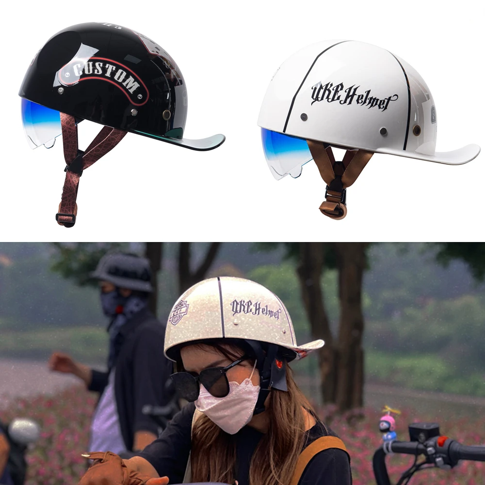 Retro Motorcycle Helmet Scooter Baseball Cap Universal Four-Seasons Vintage Breathable Half Helmet Unisex Motobike Equipment
Retro Motorcycle Helmet Scooter Baseball Cap Universal Four-Seasons Vintage Breathable Half Helmet Unisex Motobike Equipment