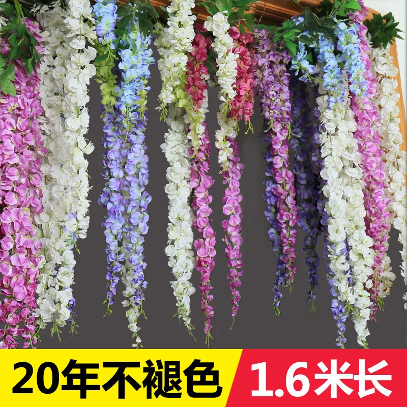 160CM Long Elegant Artificial Silk Flowers Wisteria Rattan For Wedding Centerpieces Decorations Bouquet Garland Home Ornament 
160CM Long Elegant Artificial Silk Flowers Wisteria Rattan For Wedding Centerpieces Decorations Bouquet Garland Home Ornament