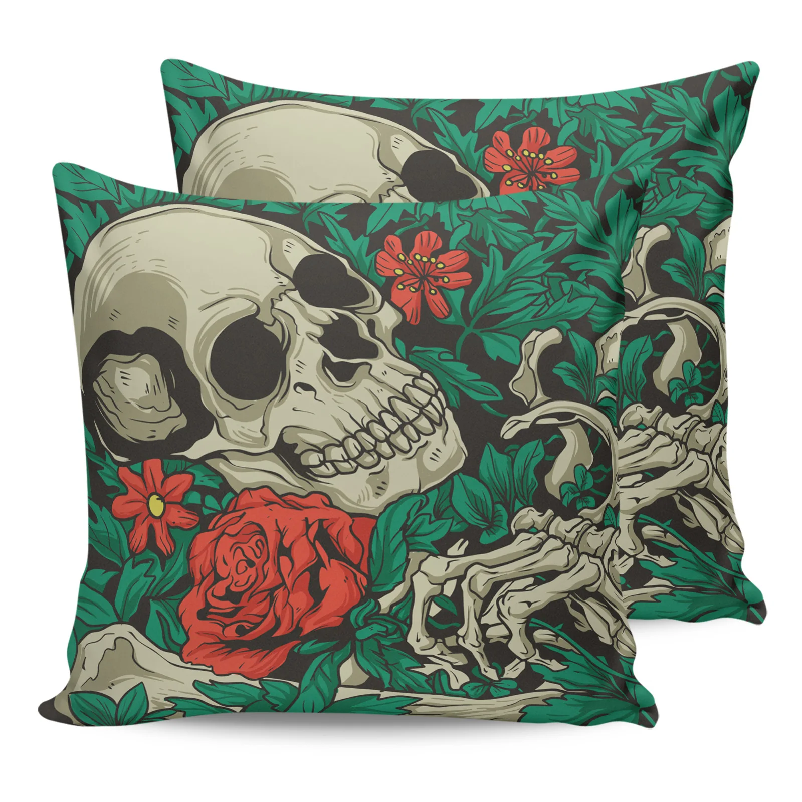 2PC Pillowcase Green Leaf Rose Flower Skull Sofa Cushion Cover Bed Dakimakura Pillow Cover House Home Decorative Pillow Cases
2PC Pillowcase Green Leaf Rose Flower Skull Sofa Cushion Cover Bed Dakimakura Pillow Cover House Home Decorative Pillow Cases