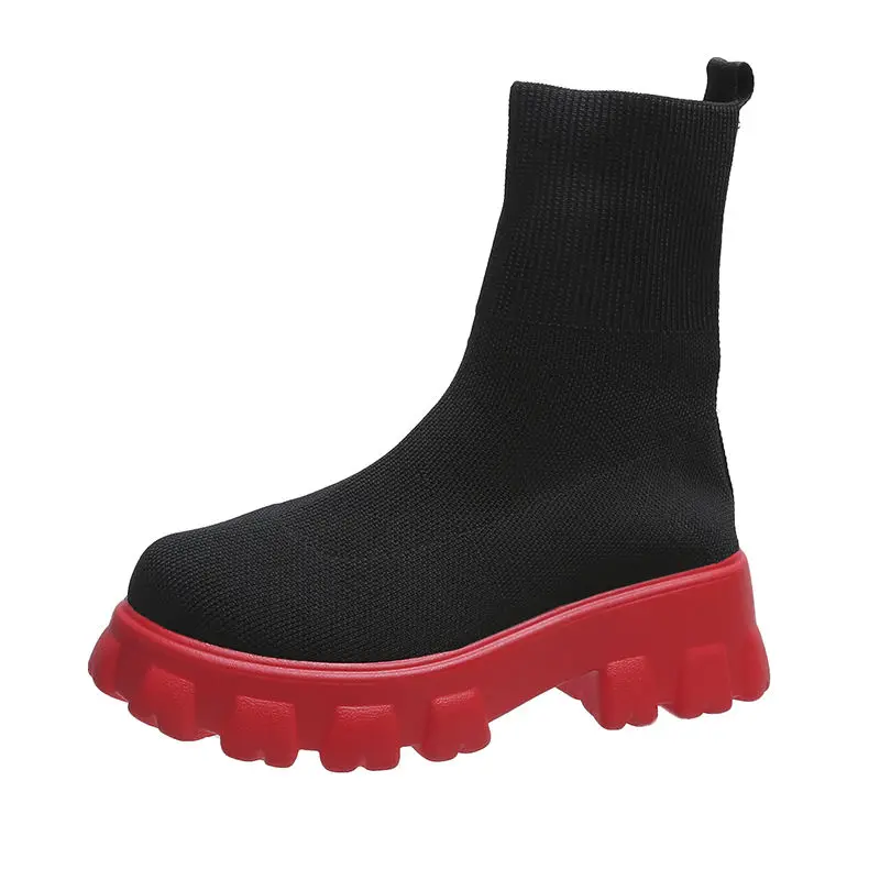Socks Sneakers Woman Boots Knitted Sock Boots Women's Thick-soled Short Tube Plus Size 43 Martin Boots Platform Booties Heels
Socks Sneakers Woman Boots Knitted Sock Boots Women's Thick-soled Short Tube Plus Size 43 Martin Boots Platform Booties Heels