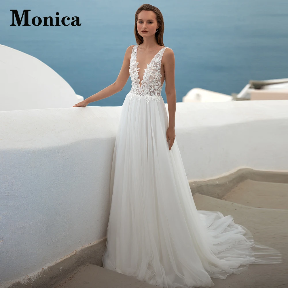 MONICA Stylish Deep V-Neck Backless Wedding Dresses Floral Print 2023 Bride Illusion Vestidos De Novia Brautmode Made To Order
MONICA Stylish Deep V-Neck Backless Wedding Dresses Floral Print 2023 Bride Illusion Vestidos De Novia Brautmode Made To Order