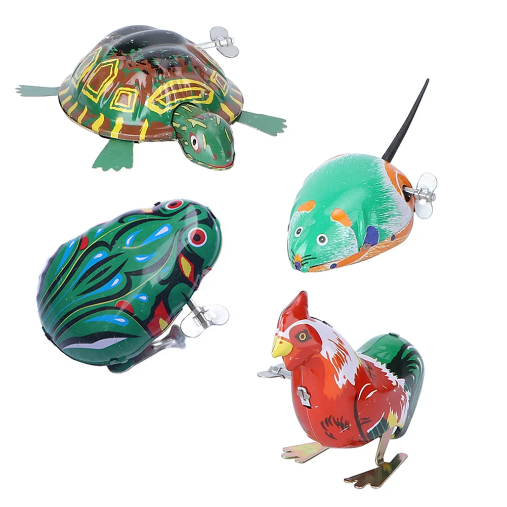 

Toys Wind Up Toy Clockwork Animal Kids Jumping Metal Walking Frogs Tin Turtle Party Frog Vintage Animals Filler Cochain Stuffers