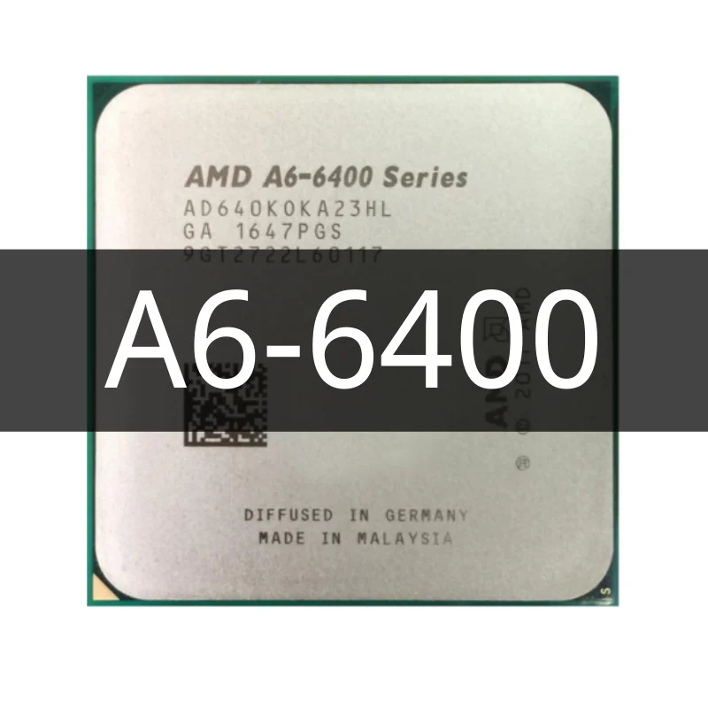 AMD A6-Series A6-6400K A6 6400 A6 6400K 3.9G 65W Dual-Core CPU Processor AD640KOKA23HL/AD640BOKA23HL Socket FM2
AMD A6-Series A6-6400K A6 6400 A6 6400K 3.9G 65W Dual-Core CPU Processor AD640KOKA23HL/AD640BOKA23HL Socket FM2