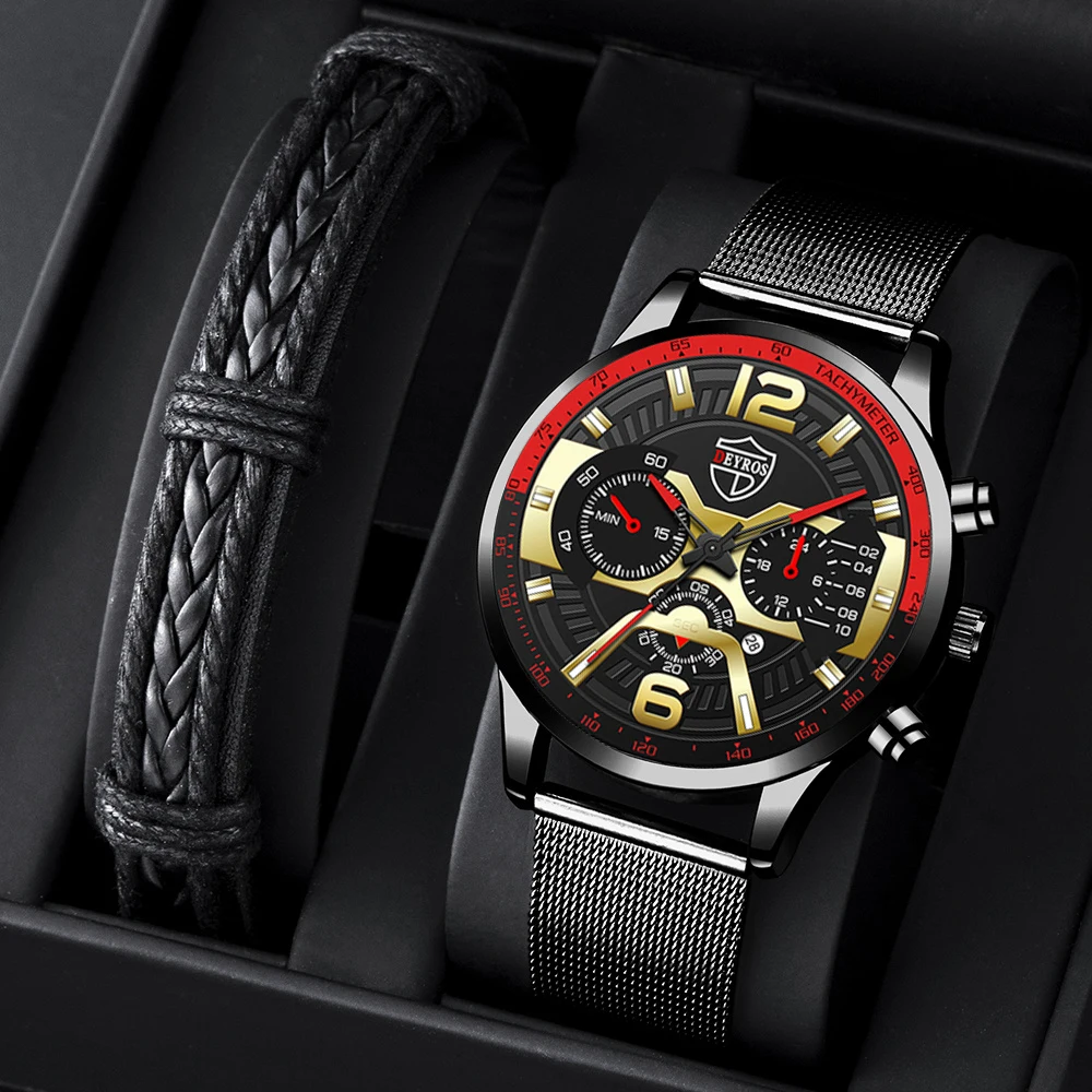 Luxury Men's Leather Bracelets Watch Fashion Men Stainless Steel Mesh Belt Quartz Watch Business Casual Male Clock часы мужские
Luxury Men's Leather Bracelets Watch Fashion Men Stainless Steel Mesh Belt Quartz Watch Business Casual Male Clock часы мужские