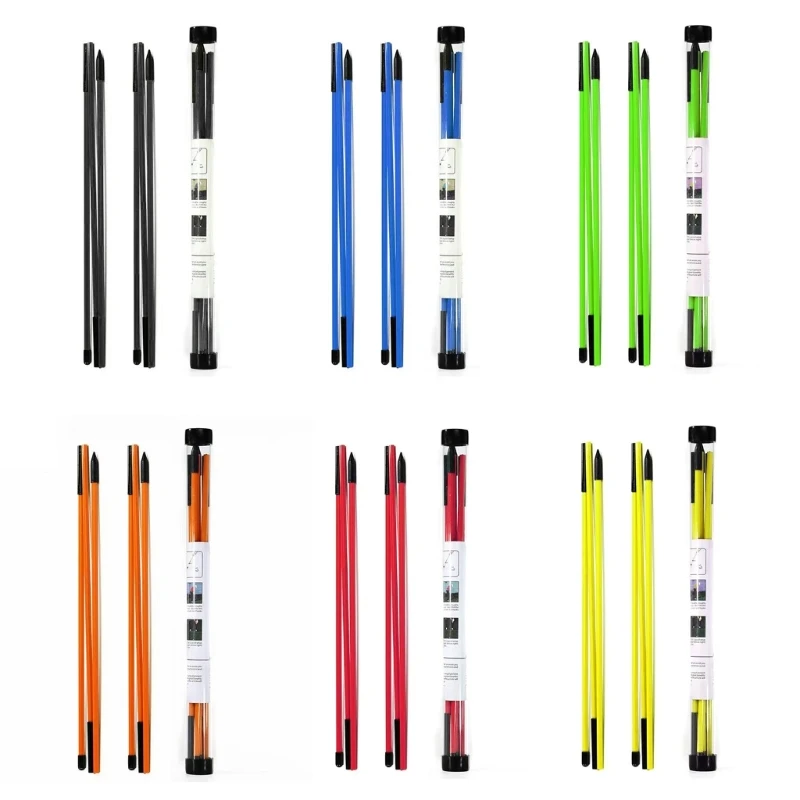 

Golf Alignment Stick, 2 Pack Swing Trainer Tool, 48" Collapsible Alignment Stick Golf Training Aid for Aiming, Putting N58B