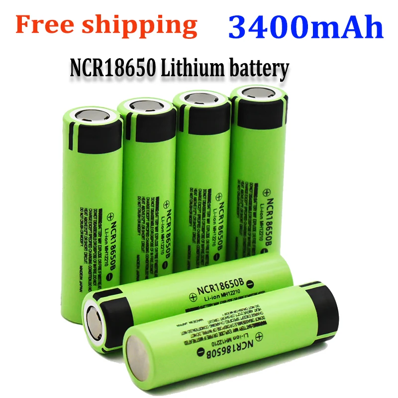 

100% NEWEST Original 18650 Battery NCR18650B 3.7V 3400mah 18650 Lithium Rechargeable Battery For Flashlight batteries