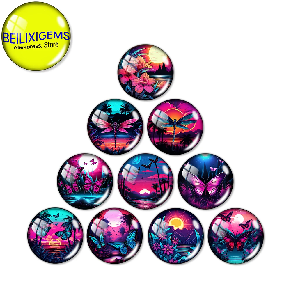 10 Pieces Colorful Butterfly Animals Patterns 12mm/18mm/20mm/25mm Round Glass Cabochons Demo Flat Back Making Findings
10 Pieces Colorful Butterfly Animals Patterns 12mm/18mm/20mm/25mm Round Glass Cabochons Demo Flat Back Making Findings