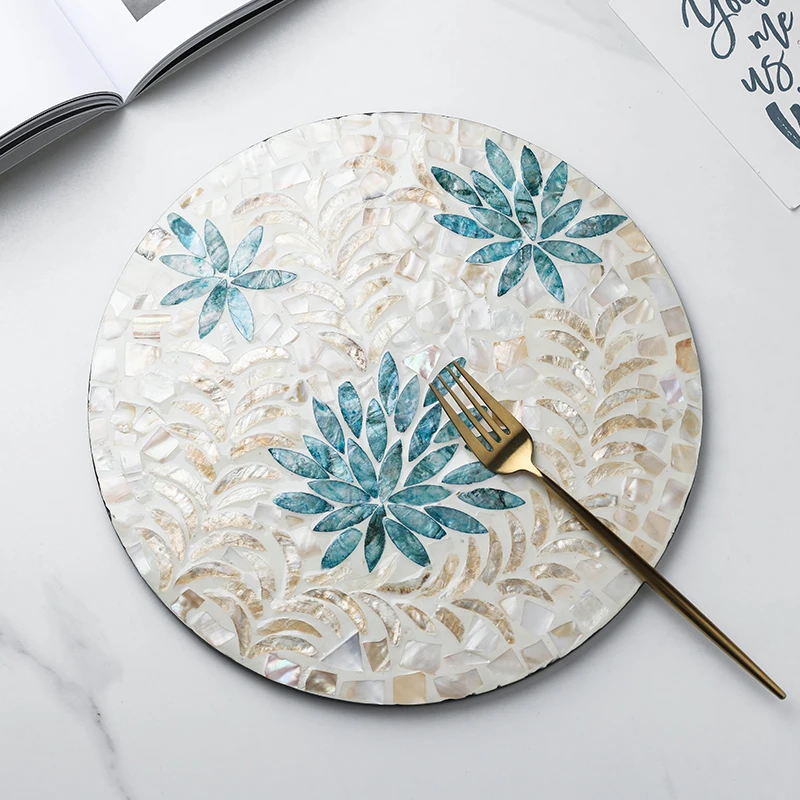 Handmade Shell Cutlery Mat Creative Leaf Pattern Plate Bowl Mat Round Flat Pastry Snack Plate
Handmade Shell Cutlery Mat Creative Leaf Pattern Plate Bowl Mat Round Flat Pastry Snack Plate