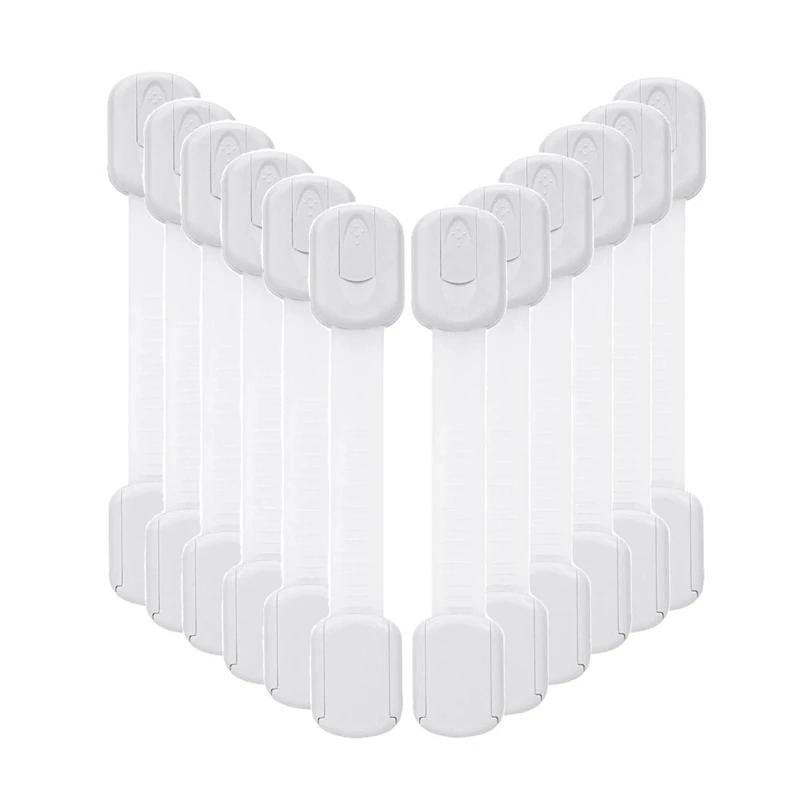 12 PCS Baby Proofing Cabinet Strap Locks Kids Proof Kit - Child Safety Drawer Cupboard Oven Refrigerator Adhesive Locks
12 PCS Baby Proofing Cabinet Strap Locks Kids Proof Kit - Child Safety Drawer Cupboard Oven Refrigerator Adhesive Locks