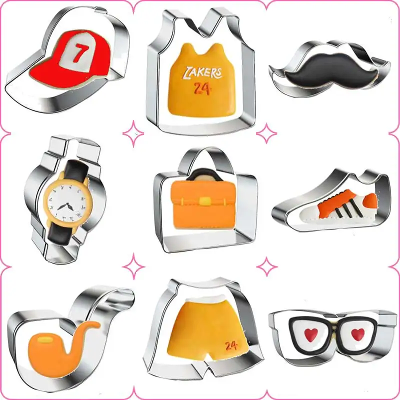 Cookie Cutter Novelty Lovely Stainless Steel Cake Mould Glasses Hat Beard Mustache Shaped Cookie Cutter Kitchen Tools
Cookie Cutter Novelty Lovely Stainless Steel Cake Mould Glasses Hat Beard Mustache Shaped Cookie Cutter Kitchen Tools