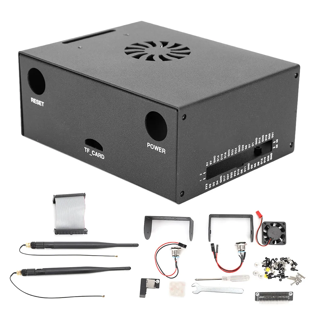 Металлический чехол для фотоаппарата блестящая антенна для Jetson Development Kit A02 & B01 (чехол + вентилятор охлаждения + антенна)
Металлический чехол для фотоаппарата блестящая антенна для Jetson Development Kit A02 & B01 (чехол + вентилятор охлаждения + антенна)