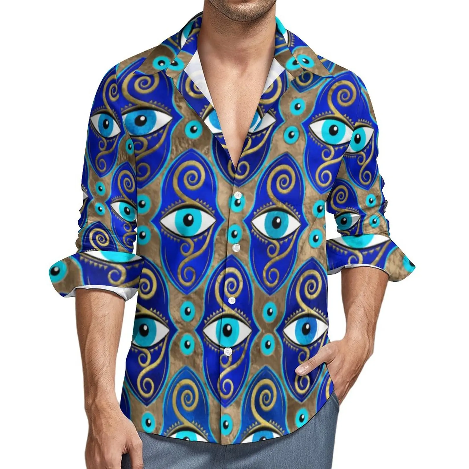 Abstract Evil Eye Y2K Casual Shirt Man Charm Pattern Shirt Autumn Fashion Blouses Long Sleeve Design Oversized Top
Abstract Evil Eye Y2K Casual Shirt Man Charm Pattern Shirt Autumn Fashion Blouses Long Sleeve Design Oversized Top