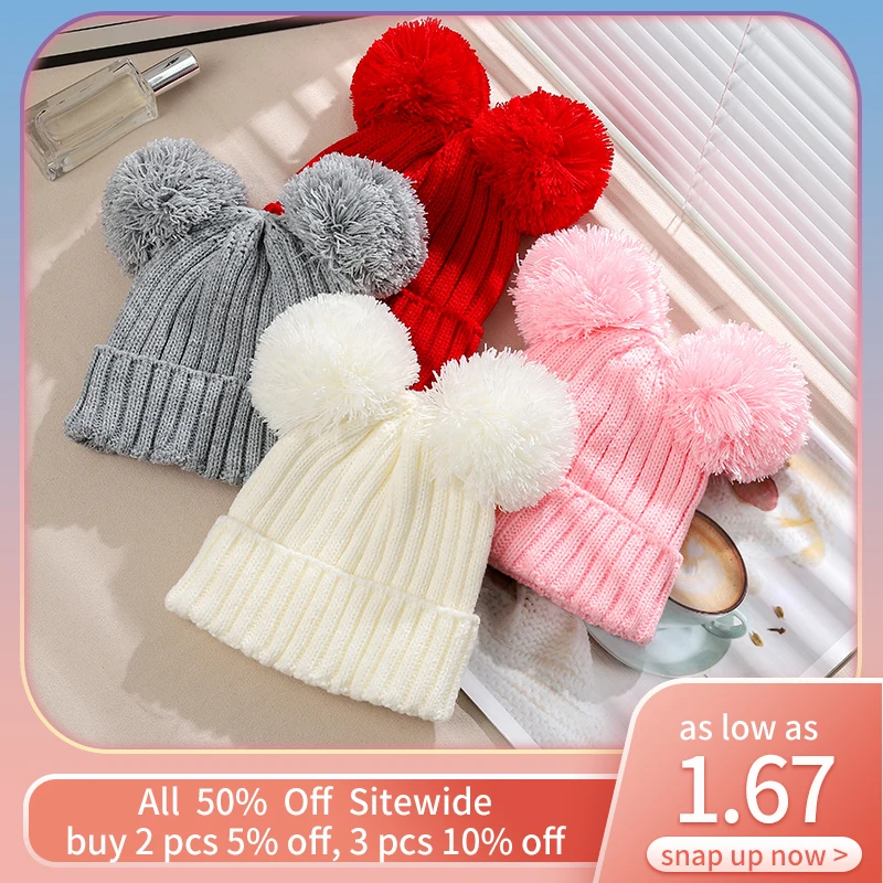 Winter Kids Earmuffs Cap Fur Pompom Baby Knitted Beanies For Boy Girl Solid Color Crochet Bonnet Warm Toddler Ear Protection Hat
Winter Kids Earmuffs Cap Fur Pompom Baby Knitted Beanies For Boy Girl Solid Color Crochet Bonnet Warm Toddler Ear Protection Hat