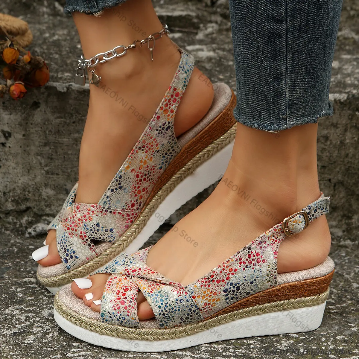 Fashion Peep Toe Wedge Sandals for Women 2023 Summer Lightweight Platform Gladiator Shoes Woman Plus Size Non Slip Beach Sandals
Fashion Peep Toe Wedge Sandals for Women 2023 Summer Lightweight Platform Gladiator Shoes Woman Plus Size Non Slip Beach Sandals