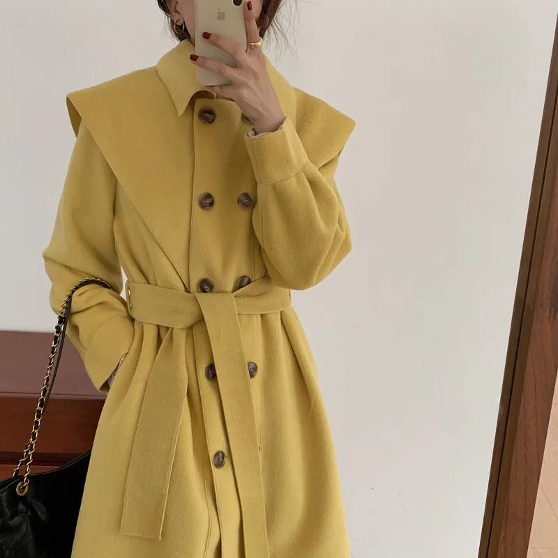 Women New Winter Coat Oversize Elegant Cashmere Wool Outerwear Female Long Thicken Warm Woolen Overcoat Fashion Trench Coats
Women New Winter Coat Oversize Elegant Cashmere Wool Outerwear Female Long Thicken Warm Woolen Overcoat Fashion Trench Coats