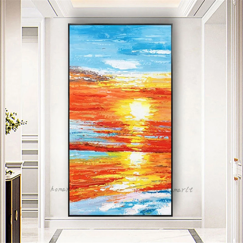 Nordic Style Orange Hand-Painted Oil Painting Blue Modern Abstract Paintings Decor Living Room Porch Large Mural On Canvas Art
Nordic Style Orange Hand-Painted Oil Painting Blue Modern Abstract Paintings Decor Living Room Porch Large Mural On Canvas Art