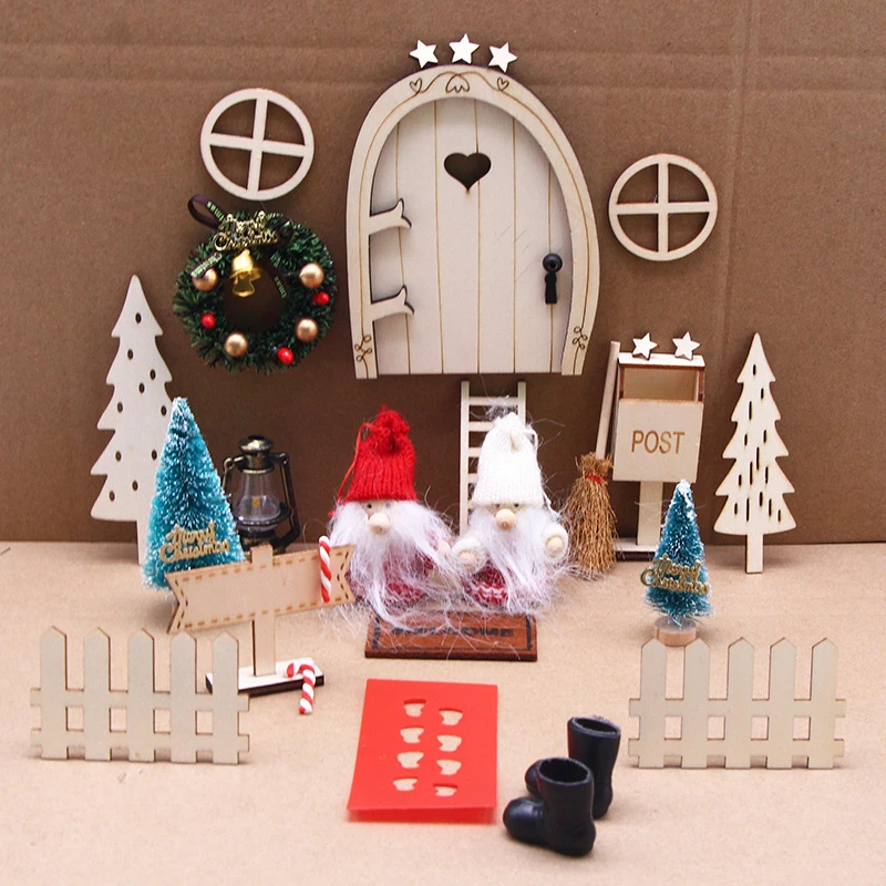1Set 1:12 Dollhouse Mini Christmas Fairy Elf Door Santa Xmas Tree House Decor miniature garden accessories
1Set 1:12 Dollhouse Mini Christmas Fairy Elf Door Santa Xmas Tree House Decor miniature garden accessories