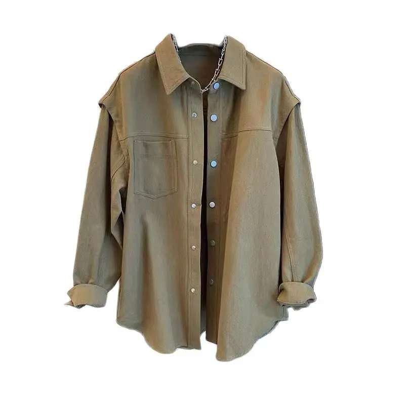 Pocket Long Sleeve Turn Down Collar Women Blouse Office Lady Solid Single Breasted Cotton Casual Shirts 2022 New Spring
Pocket Long Sleeve Turn Down Collar Women Blouse Office Lady Solid Single Breasted Cotton Casual Shirts 2022 New Spring