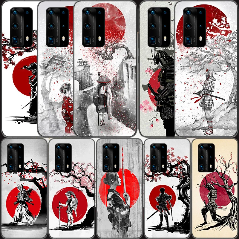 

Hot Japanese Anime Samurai Soft Clear Phone Case For Huawei P30 Lite P10 P20 P40 P50 Pro Mate 40 Pro 30 20 10 Lite Cover Silicon