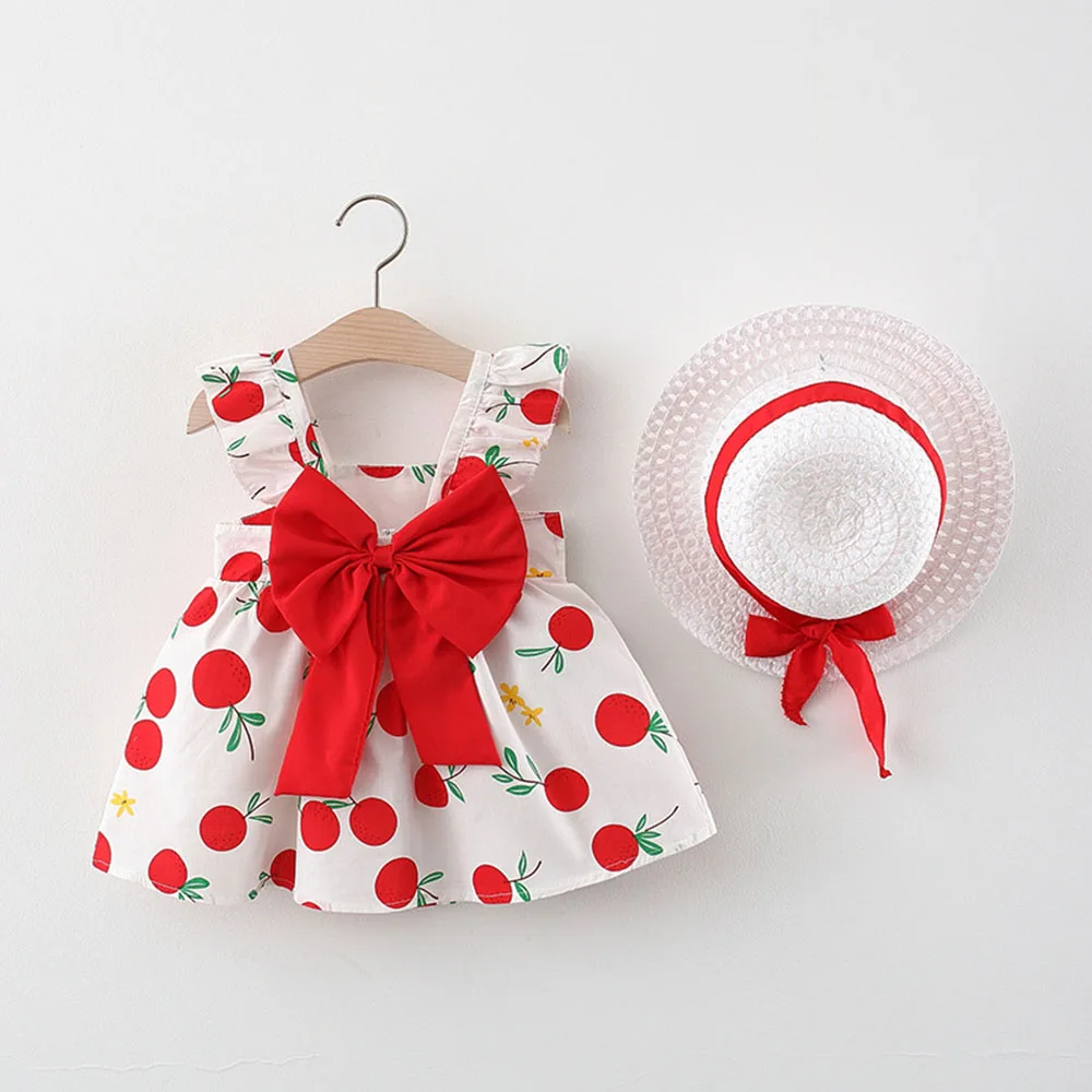 Toddler Baby Lovely Clothes New Summer Fashion Sleeveless Costume With Hats Infant Cute Bow Sweet Clothing Princess Party Suit
Toddler Baby Lovely Clothes New Summer Fashion Sleeveless Costume With Hats Infant Cute Bow Sweet Clothing Princess Party Suit