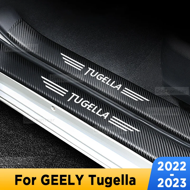 Car Door Sills Scuff Plate Threshold Protector Interior Imitation Carbon Fiber Sticker Accessories For GEELY Tugella 2022-2023 
Car Door Sills Scuff Plate Threshold Protector Interior Imitation Carbon Fiber Sticker Accessories For GEELY Tugella 2022-2023