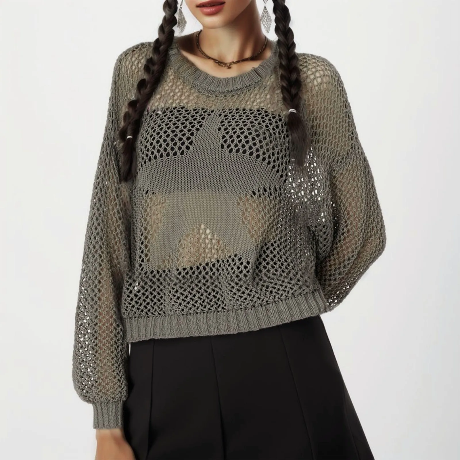 Womens Crochet Cover Up Sweater Top Hollow Out Long Sleeve Beach Mesh Shirt Pullover Top 2023 Fall Outfits And Sweater for Women
Womens Crochet Cover Up Sweater Top Hollow Out Long Sleeve Beach Mesh Shirt Pullover Top 2023 Fall Outfits And Sweater for Women