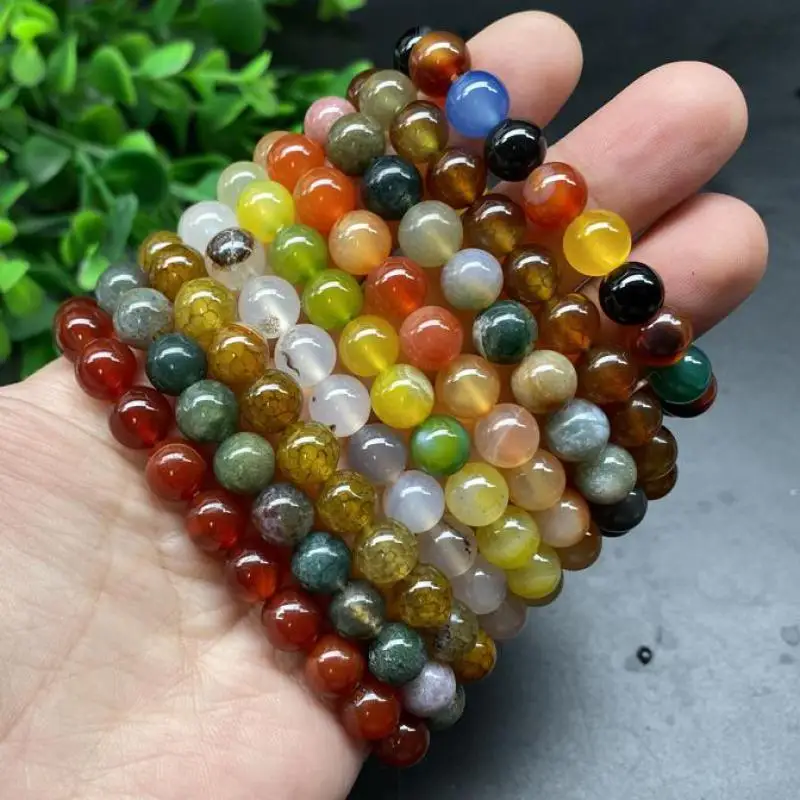 Natural Colorful Jade Bracelet Agate Round Beads Elastic Beaded Bangle Women Lucky Amulet Bracelets Fine Jewelry Accessories
Natural Colorful Jade Bracelet Agate Round Beads Elastic Beaded Bangle Women Lucky Amulet Bracelets Fine Jewelry Accessories