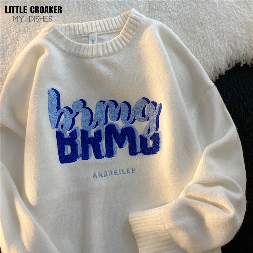 O Neck Long Sleeve Women's Plus Size Sweater Solid Color Letter Print Y2k Knitting Sweater Loose White Knit Pullover Alt Clothes
O Neck Long Sleeve Women's Plus Size Sweater Solid Color Letter Print Y2k Knitting Sweater Loose White Knit Pullover Alt Clothes