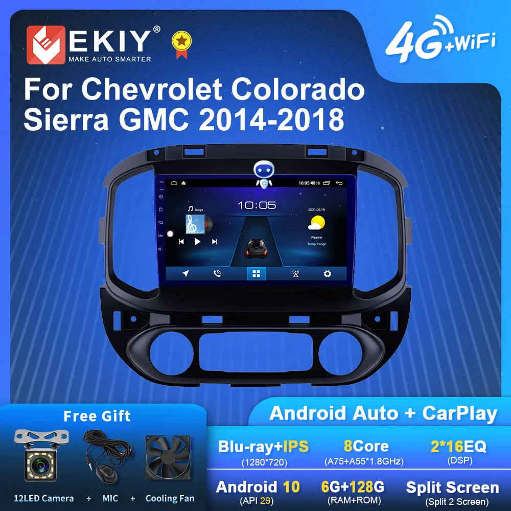 Автомагнитола EKIY S7T, мультимедийный видеоплеер на Android 10 для Chevrolet, Колорадо, Sierra GMC 2014-2018, стерео, GPS, Carplay, 2din, DVD, HU
Автомагнитола EKIY S7T, мультимедийный видеоплеер на Android 10 для Chevrolet, Колорадо, Sierra GMC 2014-2018, стерео, GPS, Carplay, 2din, DVD, HU