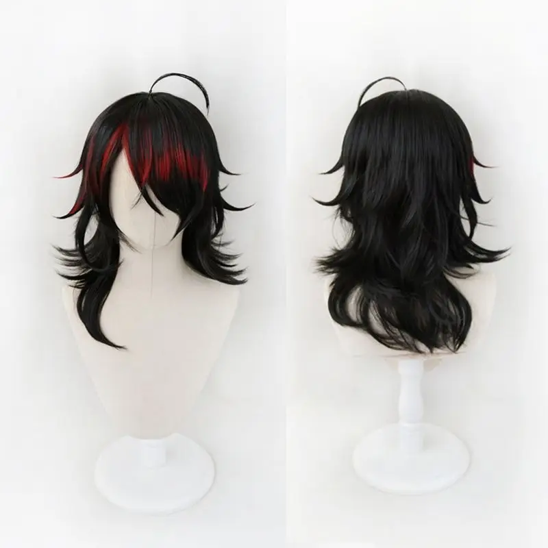 Vtuber Luxiem Vox Akuma Cosplay Wig Long 50cm Black Highlights Heat Resistant Synthetic Halloween Party Anime Wigs + Wig Cap
Vtuber Luxiem Vox Akuma Cosplay Wig Long 50cm Black Highlights Heat Resistant Synthetic Halloween Party Anime Wigs + Wig Cap