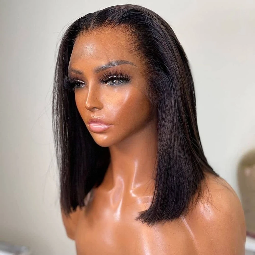 Brazilian Bone Straight Glueless Lace Front Human Hair Wigs For Black Women Pre Plucked T Part Short Bob Wig Natural Hair 5x1
Brazilian Bone Straight Glueless Lace Front Human Hair Wigs For Black Women Pre Plucked T Part Short Bob Wig Natural Hair 5x1