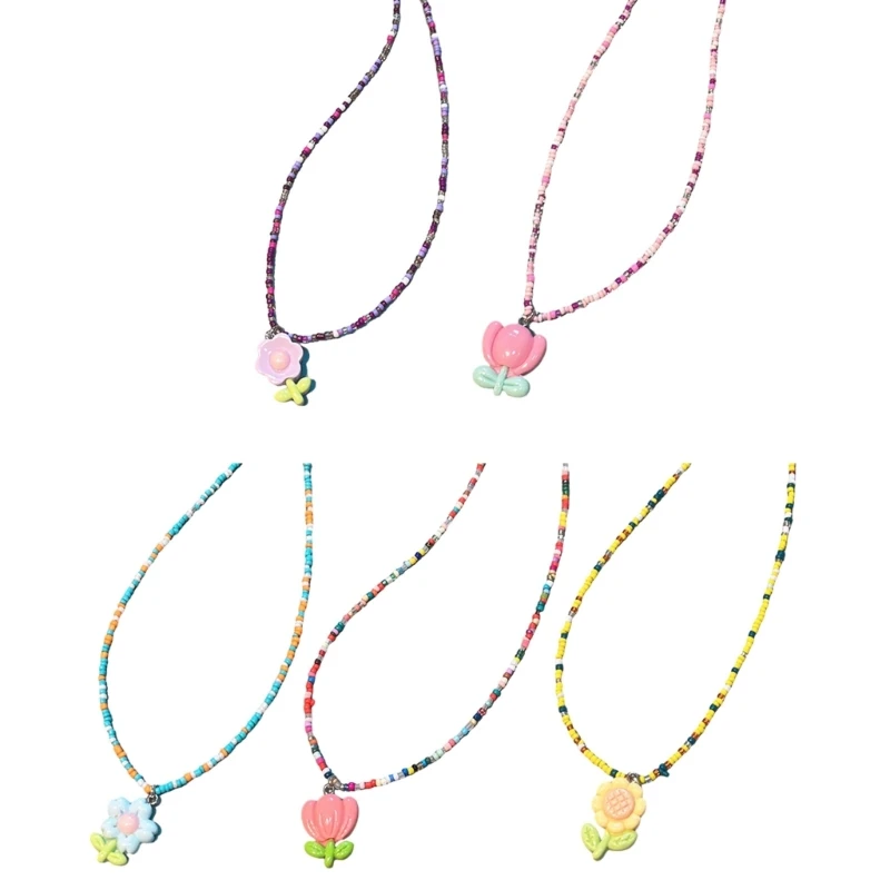 Fashionable Flower Beads Necklace Short Choker Y2K Neck Jewelry Pendant Necklace 264E
Fashionable Flower Beads Necklace Short Choker Y2K Neck Jewelry Pendant Necklace 264E