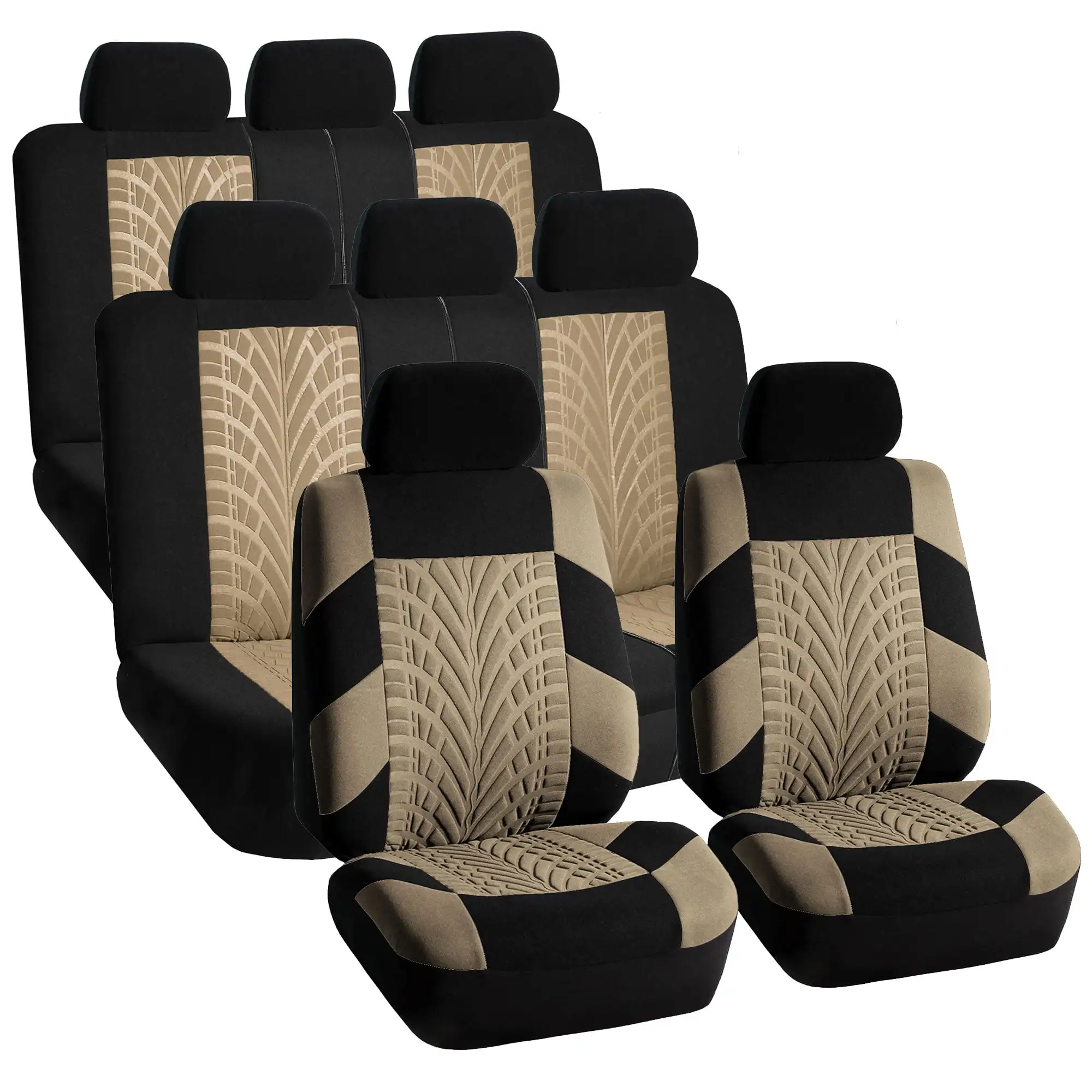 Travel Master 3 Row Seat Covers Set for 8 Seaters Van SUV Full 3 Row Seat Covers Beige Black Car Accessories
Travel Master 3 Row Seat Covers Set for 8 Seaters Van SUV Full 3 Row Seat Covers Beige Black Car Accessories