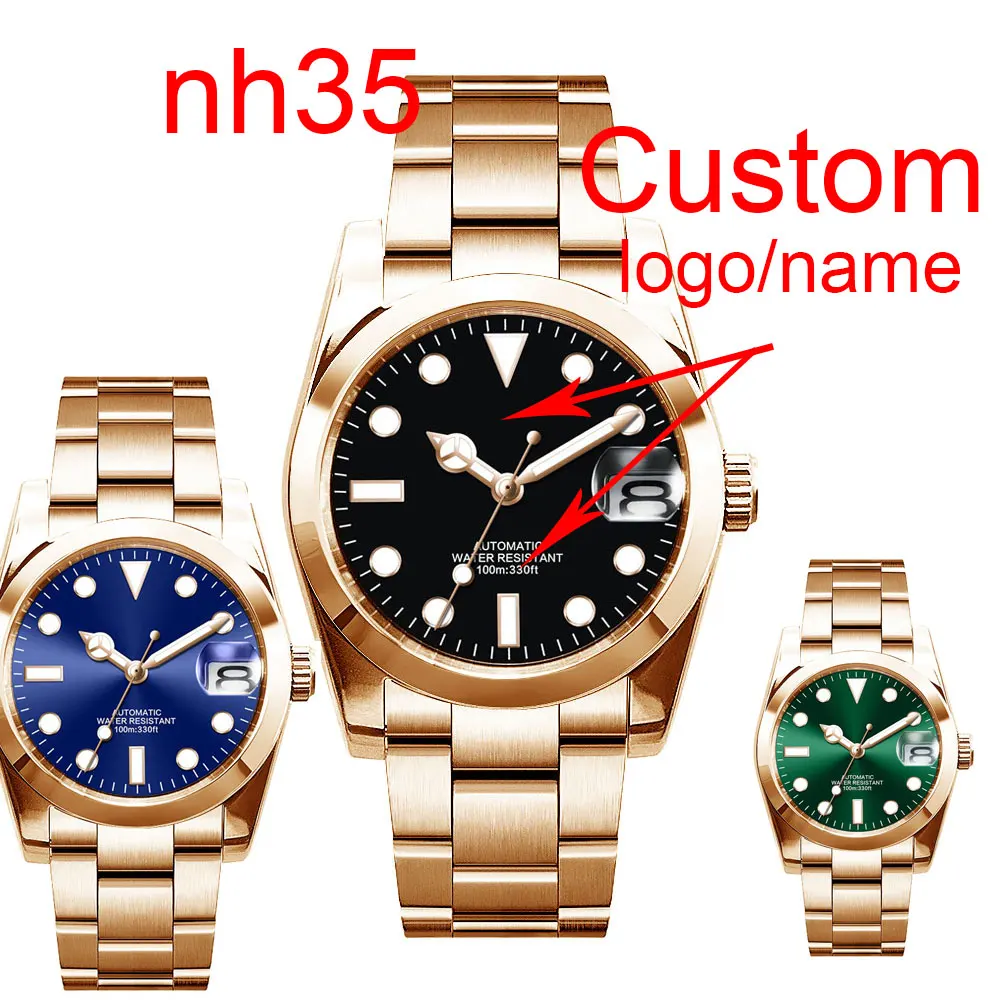 Custom Watch 36mm/39mm Polished Rose Gold Automatic Men Watch Oyster Bracelet NH35A MIYOTA 8215 PT5000 Movement Sapphire Crystal
Custom Watch 36mm/39mm Polished Rose Gold Automatic Men Watch Oyster Bracelet NH35A MIYOTA 8215 PT5000 Movement Sapphire Crystal