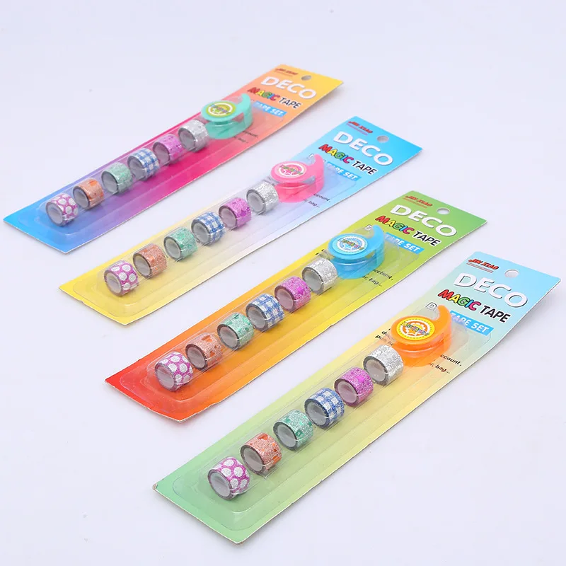 6pcs Cute Candy Color Decorative DIY Hand Account Decorative Tape Colored Paper Glitter Tape Set
6pcs Cute Candy Color Decorative DIY Hand Account Decorative Tape Colored Paper Glitter Tape Set